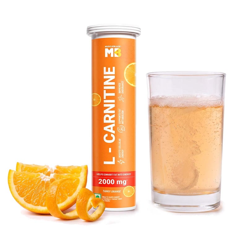 2 - MuscleBlaze L-Carnitine - 2000mg Effervescent, 20 tablet(s) Tangy Orange
