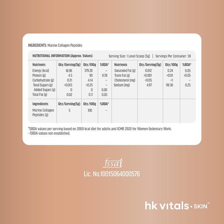 8 - HK Vitals Skin Radiance Collagen,  Non-Veg  150 g  Unflavoured - Non Veg