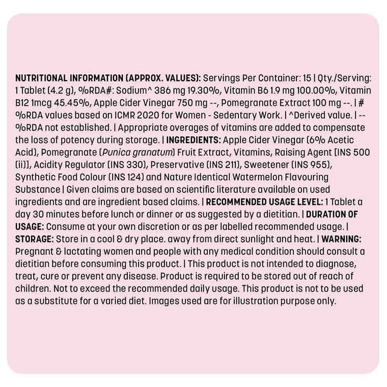 HK Vitals ACV Effervescent 60 Tabs Watermelon & Sipper Combo