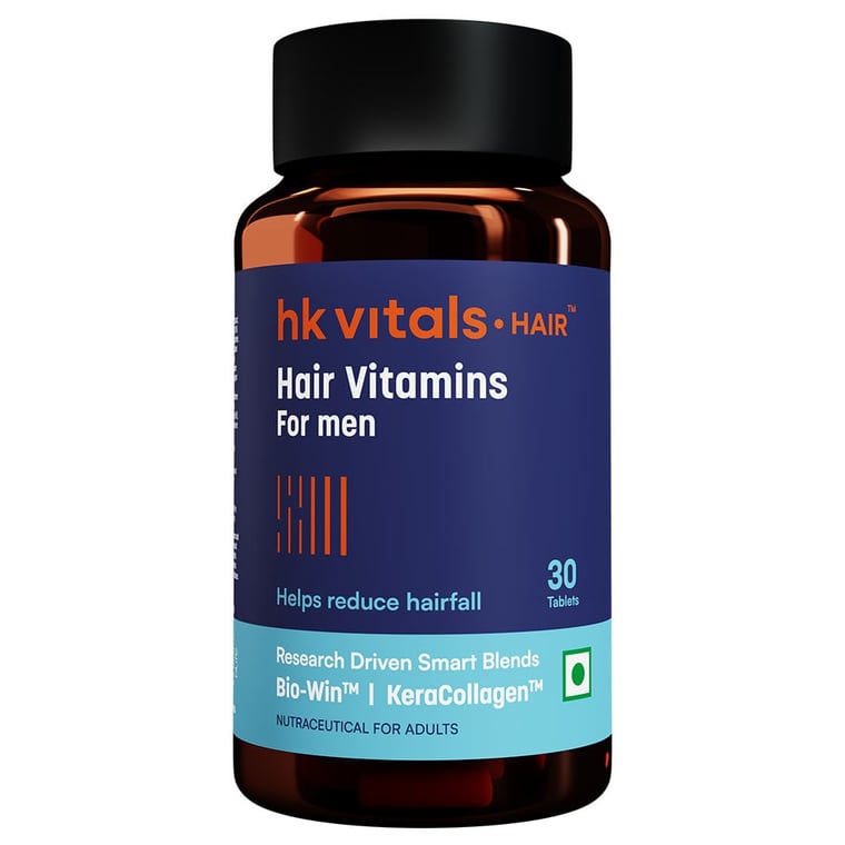 10-(3 - HK Vitals Hair Vitamins for Men,  30 tablets  Unflavoured 
