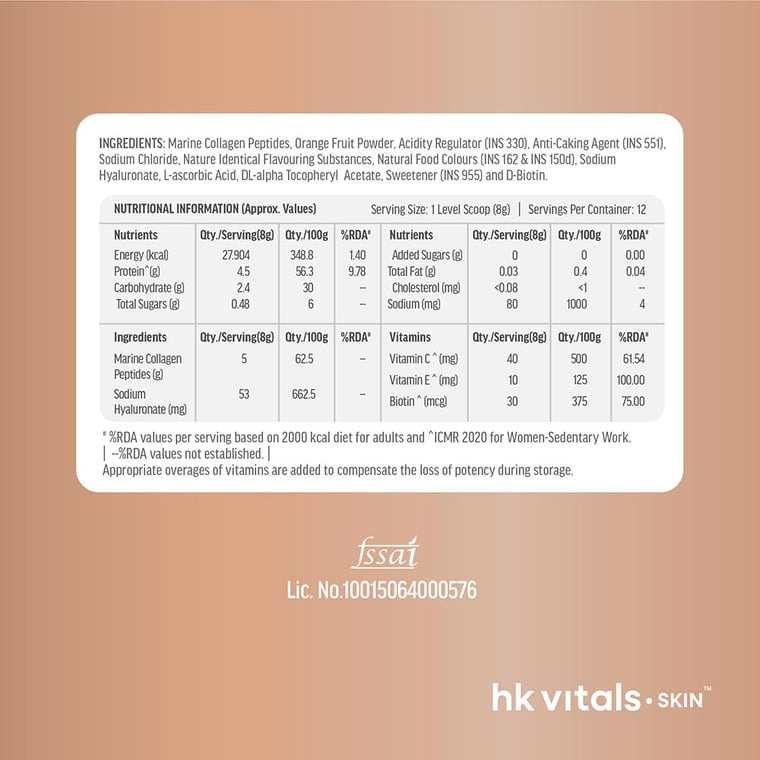 11 - HK Vitals Skin Radiance Collagen,  Marine Collagen  100 g  Watermelon