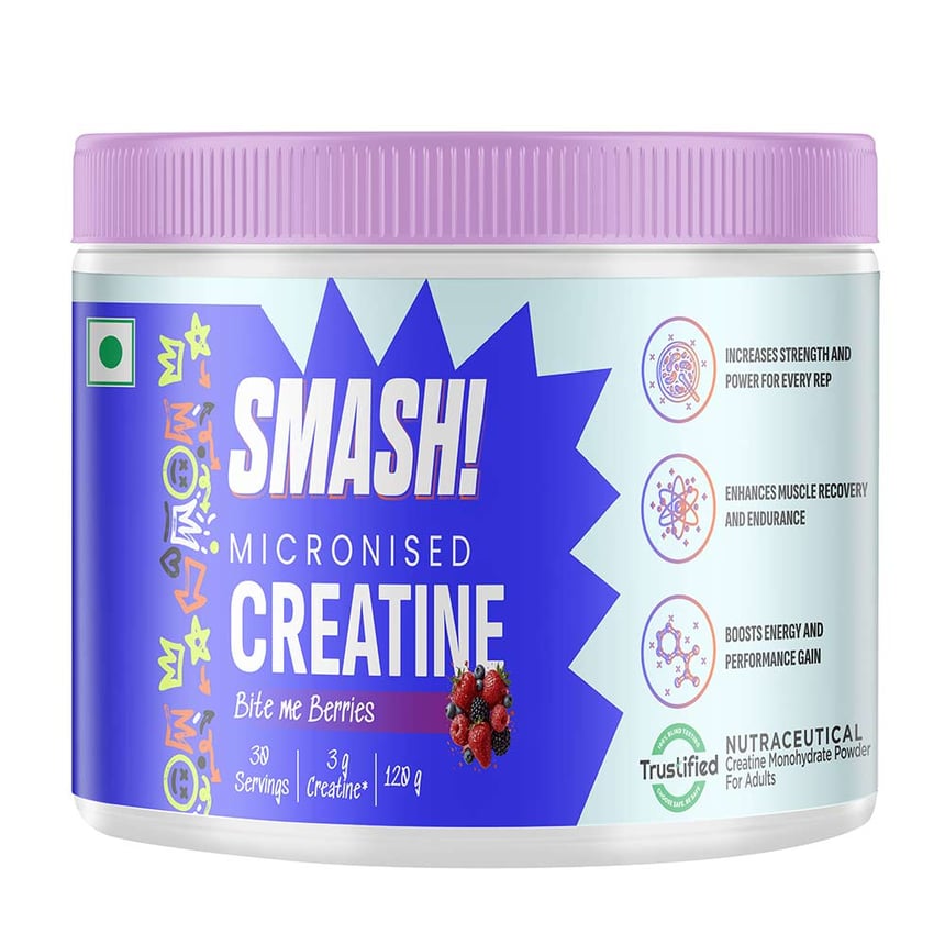 3 - Smash Micronised Creatine Monohydrate, Bite me Berries 0.26 lb
